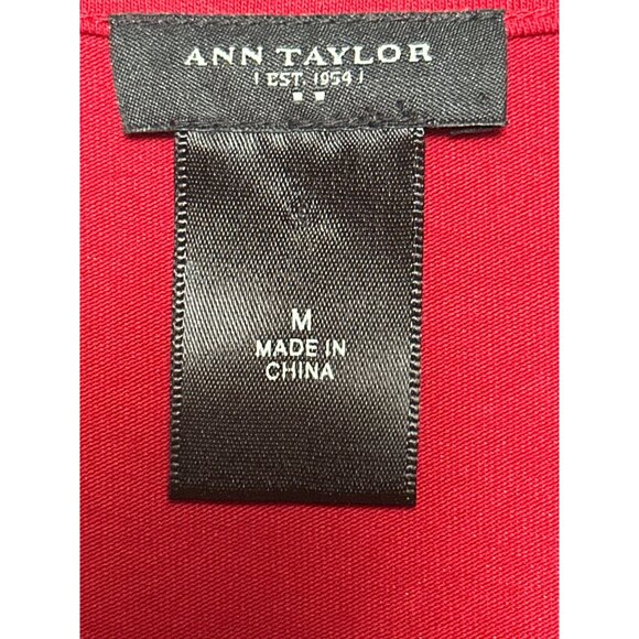 Ann Taylor Medium Red Sleeveless Layered Tank Top Night Out Club Party Fit Chic - Picture 8 of 12